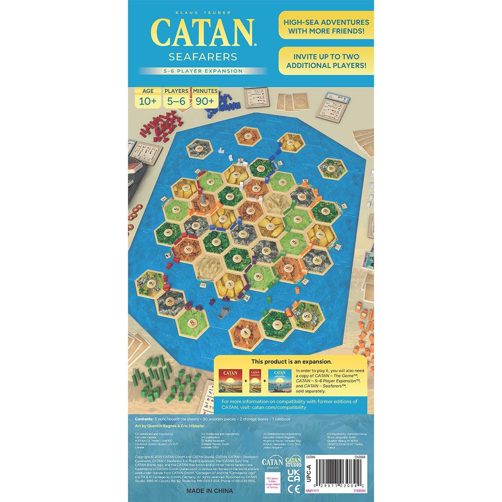 Catan Studios Board Games > Expansion 6th Edition CATAN® – Seafarers 5-6 Player Expansion 029877030842 CN3084