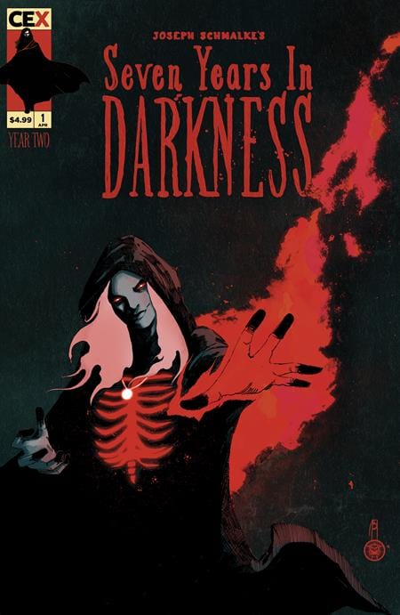 Cex Publishing Comic Books SEVEN YEARS IN DARKNESS YEAR TWO #1 (OF 4) CVR B JOSEPH SCHMALKE FLAME CARD STOCK VAR 79394597454200721