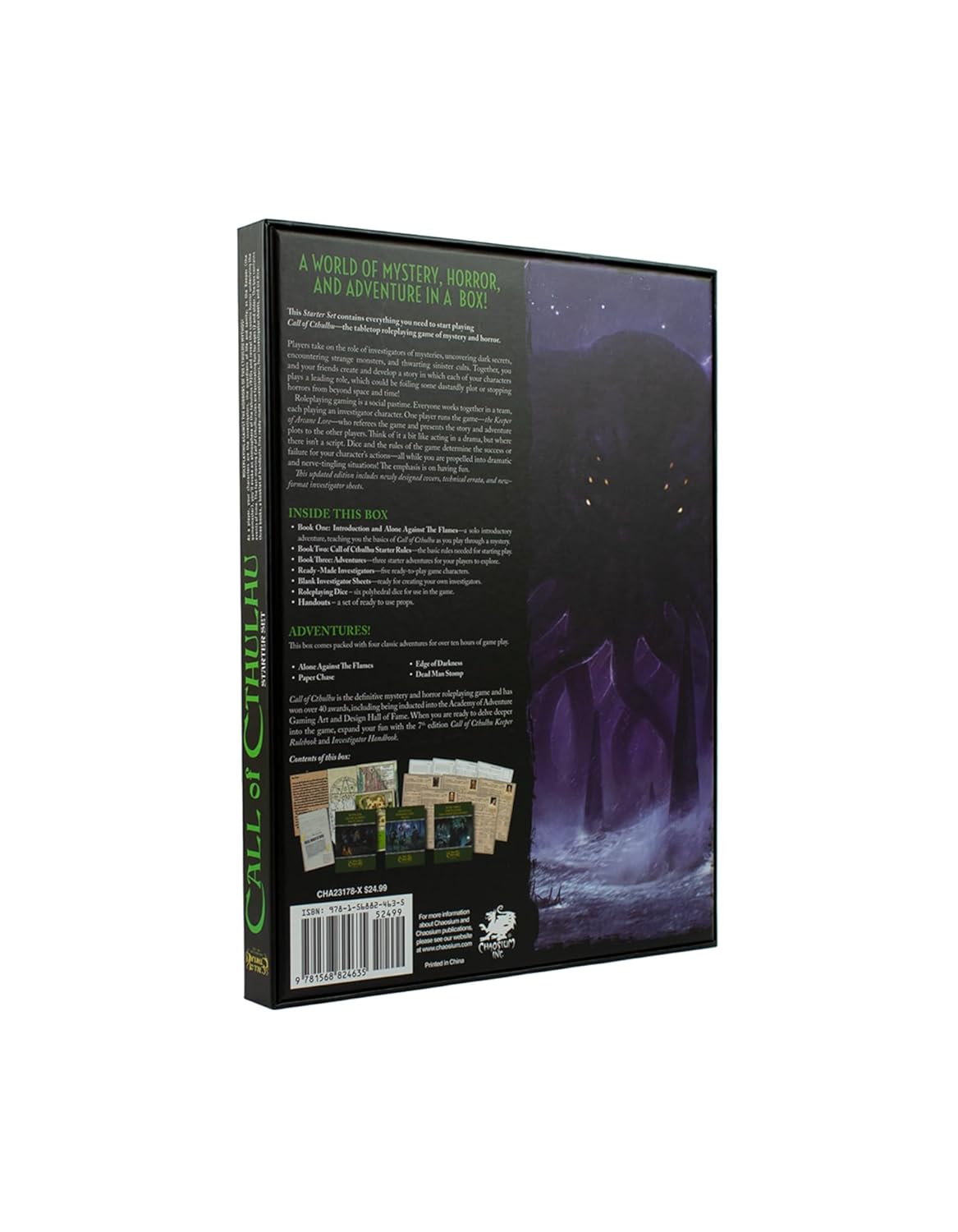 Chaosium Tabletop Games > Role-Playing Games Call of Cthulhu: Starter Set - 40th Anniversary Edition 9781568824635 CHA 23178-X
