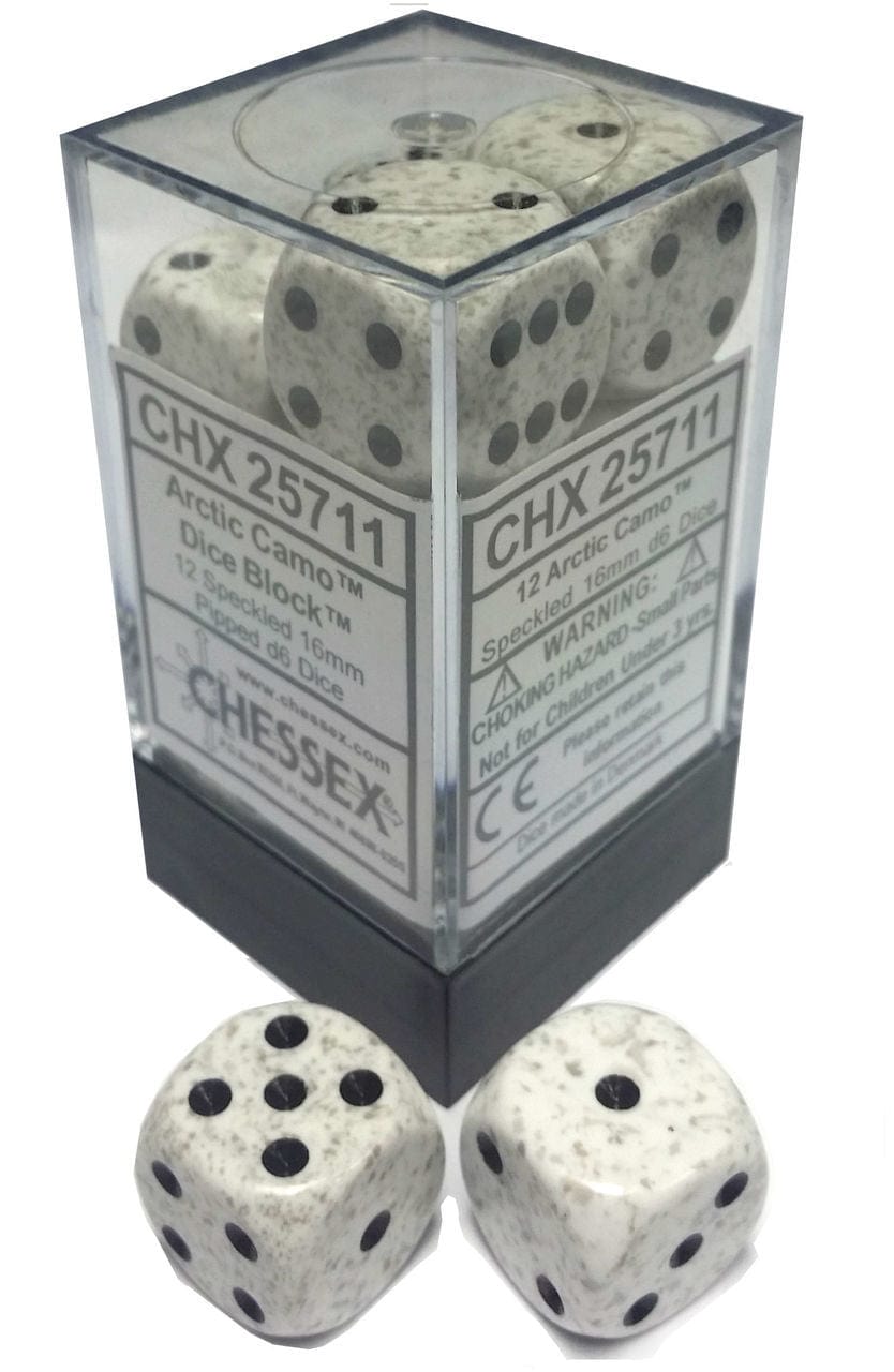 Chessex Dice > Chessex Chessex: Plastic 12d6 Set - Speckled Arctic Camo 601982021740 CHX 25711