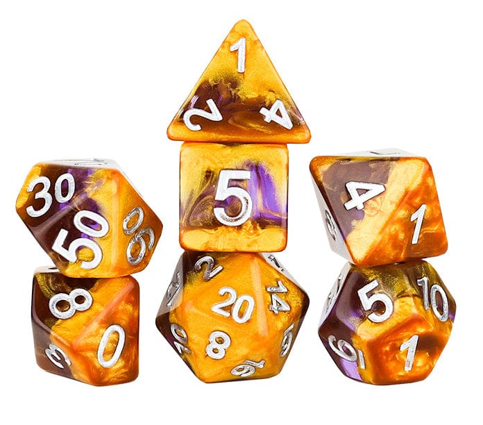 Chessex Dice > Chessex RPG Dice Set (7): Amethyst Geode 810113710334 SDZ 0009-08