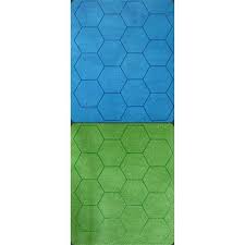 Chessex Game Supplies > Playmats Chessex: Reversible Megamat - 1" Blue-Green Hexes 601982034016 CHX 97665