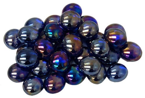 Chessex Game Supplies > Tokens & Counters Crystal Dark Blue Iridized Glass Stones in 5.5` Tube (40) 601982015794 CHX 01176