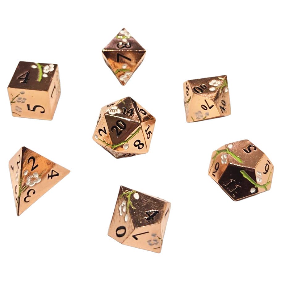 Chronicle RPG Accessories Dice 7-Set Sakura Metal Copper White 9359627009097 CHR60119