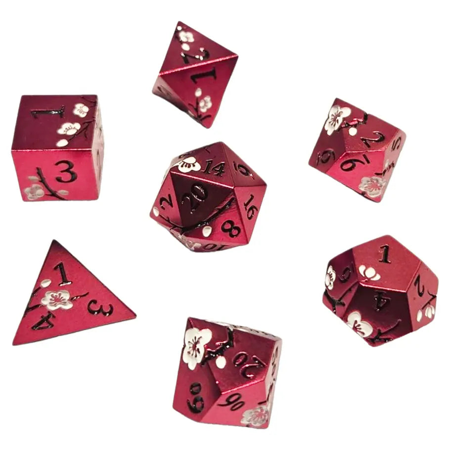 Chronicle RPG Accessories Dice 7-Set Sakura Metal Red White 9359627009219 CHR60131