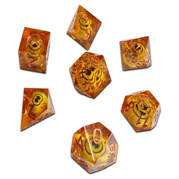 Chronicle RPG Accessories Pty Ltd Dice > Other Dice 7-Set Cube Molten Amber ICU 9359627007116 CHR60051