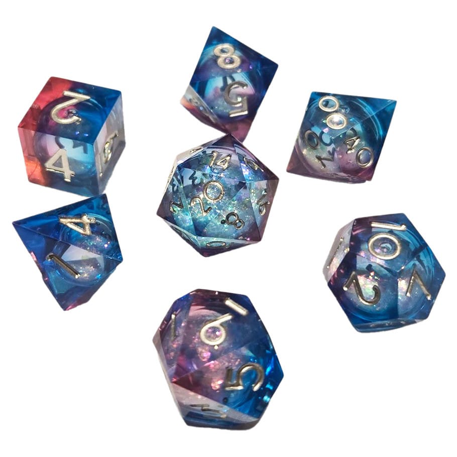 Chronicle RPG Accessories Pty Ltd Dice > Other Dice 7-Set Nebula Liquid Core - Pink Blue 9359627008502 CHR60060