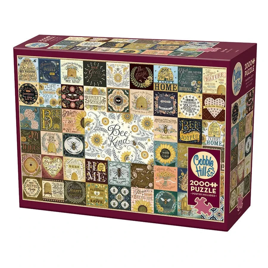 Cobble Hill Puzzles > Jigsaw Puzzles COBBLE HILL: BEE KIND 2000 PC PUZZLE 625012490191 49019