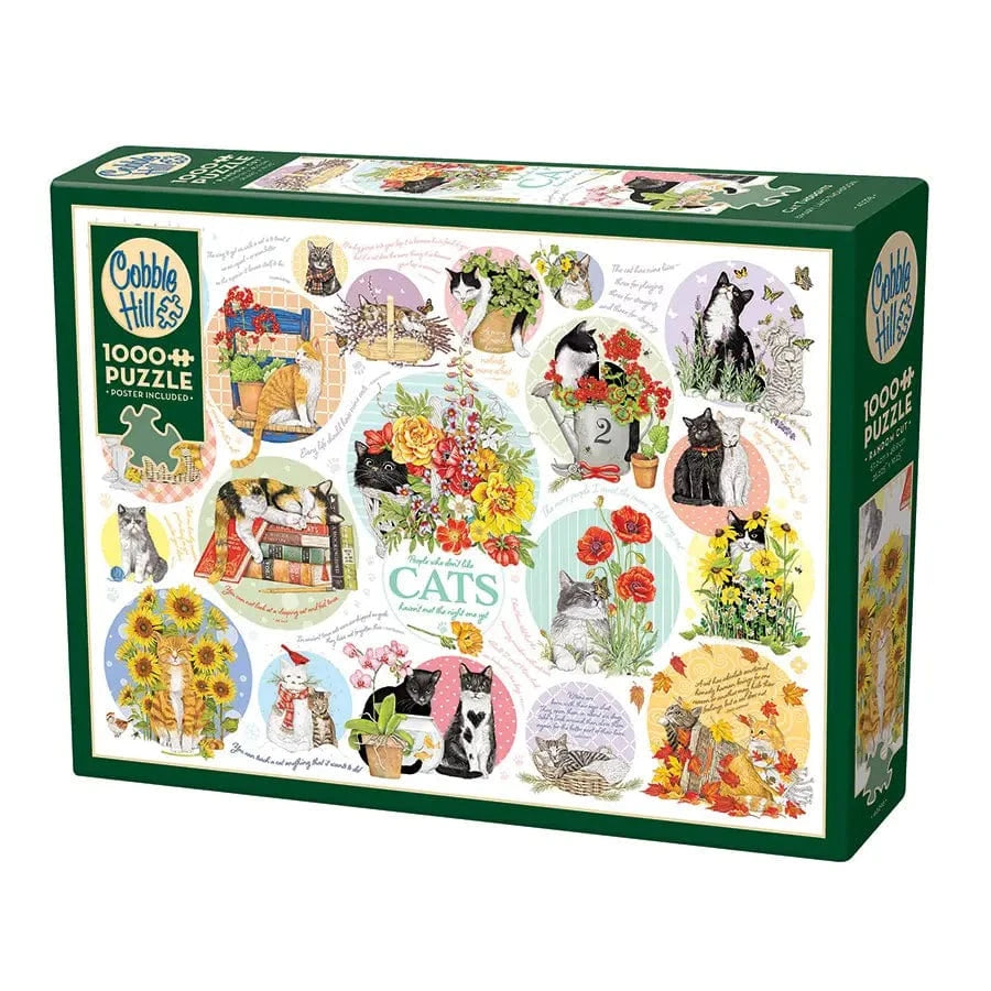 Cobble Hill Puzzles > Jigsaw Puzzles COBBLE HILL: CATS THOUGHTS 1000 PC PUZZLE 625012402989 40298