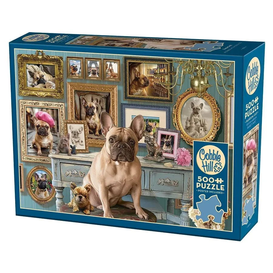 Cobble Hill Puzzles > Jigsaw Puzzles COBBLE HILL: FRENCHIE 500 PC PUZZLE 625012451116 45111