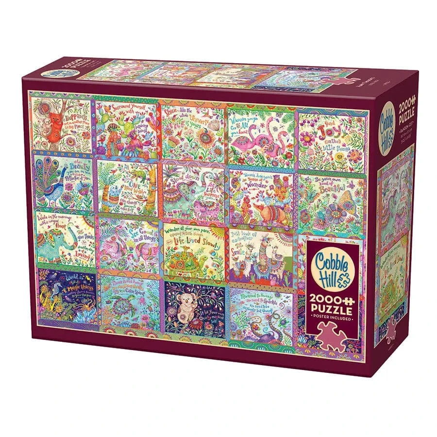 Cobble Hill Puzzles > Jigsaw Puzzles COBBLE HILL: HAPPY THOUGHTS 2000 PC PUZZLE 625012490238 49023