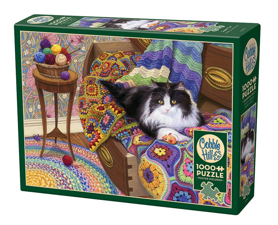 Cobble Hill Puzzles > Jigsaw Puzzles Comfy Cat (1000 Piece Puzzle) 625012401456 40145