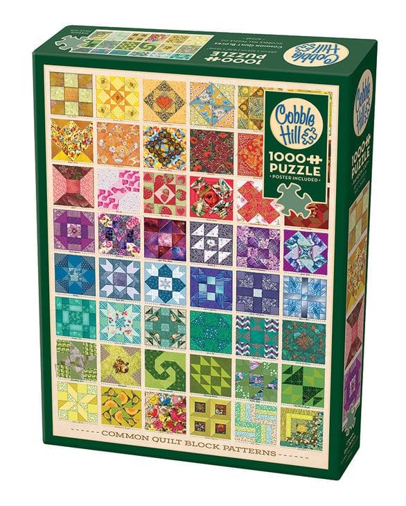 Cobble Hill Puzzles > Jigsaw Puzzles Common Quilt Blocks (1000 Piece Puzzle) 625012400480 40048