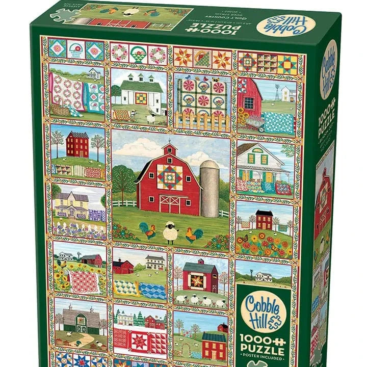 Cobble Hill Puzzles > Jigsaw Puzzles Quilt Country (1000 Piece Puzzle) 625012402620 40262