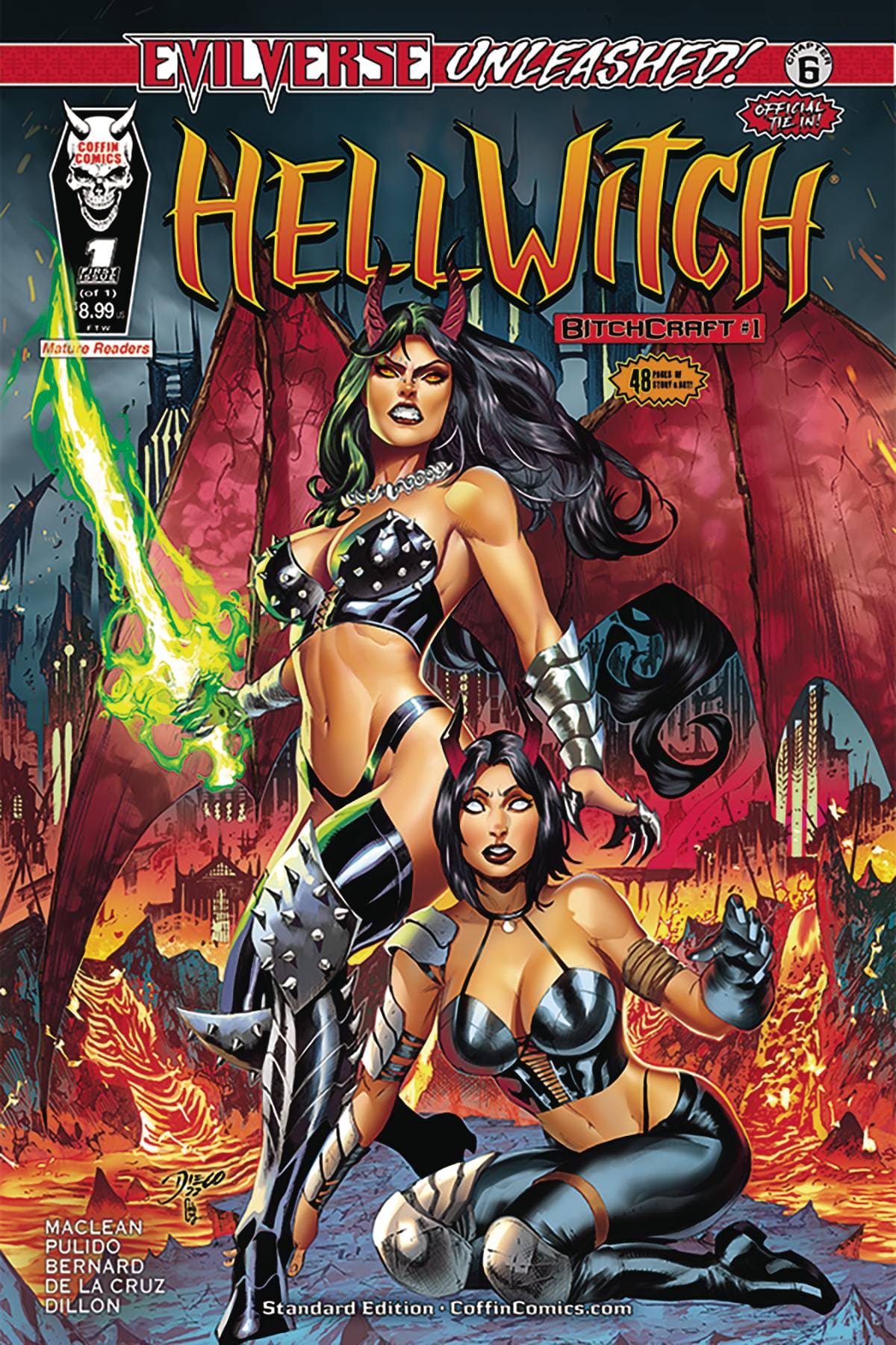 COFFIN COMICS Comic Books HELLWITCH BITCHCRAFT #1 CVR A DIEGO BERNARD STANDARD ED (MR) 64578192813800111 APR241390