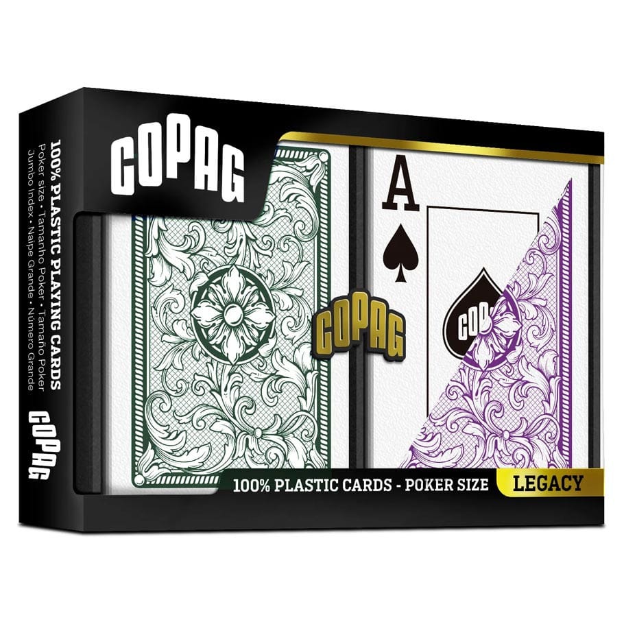 COPAG Games > Playing Cards Playing Cards: COPAG: Legacy: Poker Size Jumbo Index Green/Purple 2-Pack 831705002408 JKR130014785