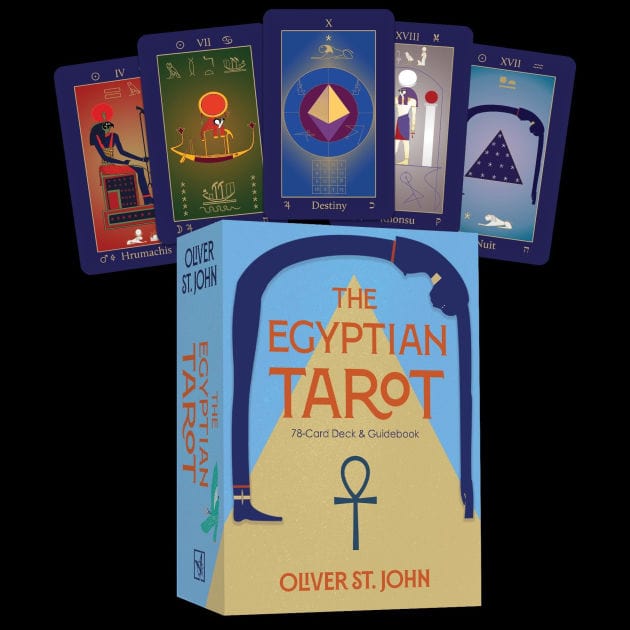 Crossed Crow Books Tarot Cards The Egyptian Tarot: 78 Full-Color Cards and 154-Page Guidebook 9781964537078 196453707X