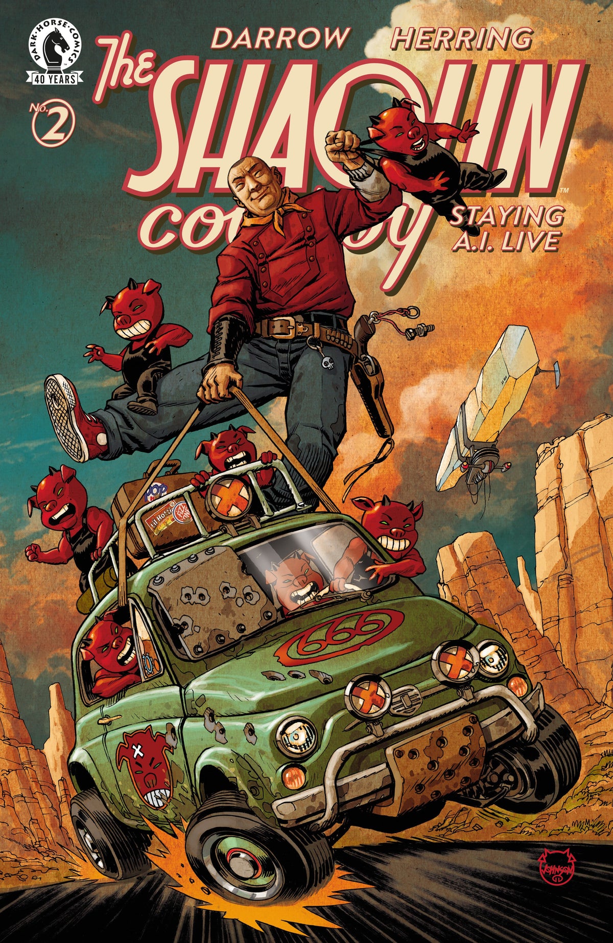Dark Horse Comic Books Shaolin Cowboy: Staying A.I.Live #2 (CVR C) (Dave Johnson) 76156801595900231 PRH-76156801595900231