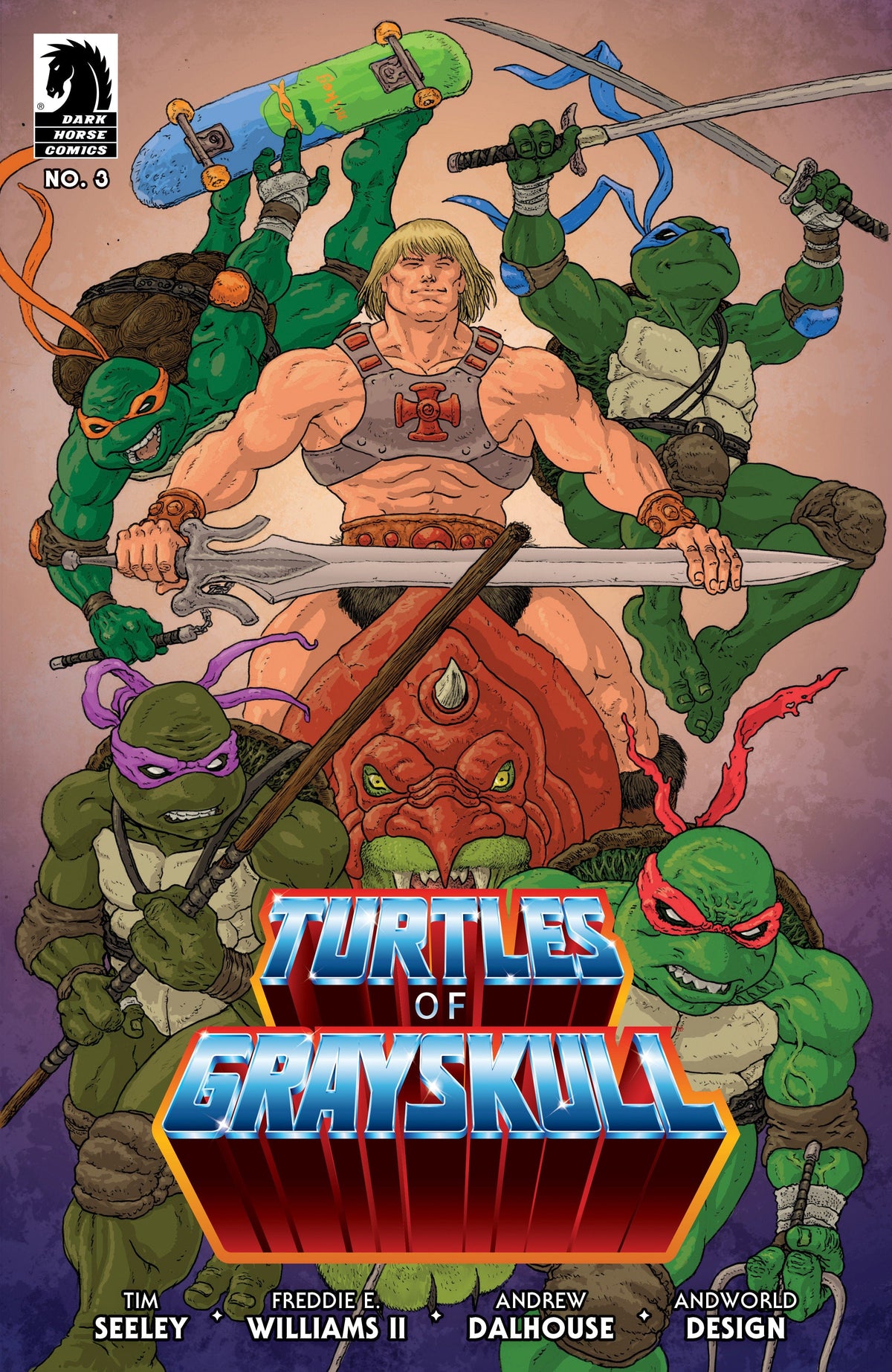 Dark Horse Comics Comic Books Masters of the Universe/Teenage Mutant Ninja Turtles: Turtles of Grayskull #3 (CVR C) (Ramon Villalobos) 76156801269900331 PRH-76156801269900331