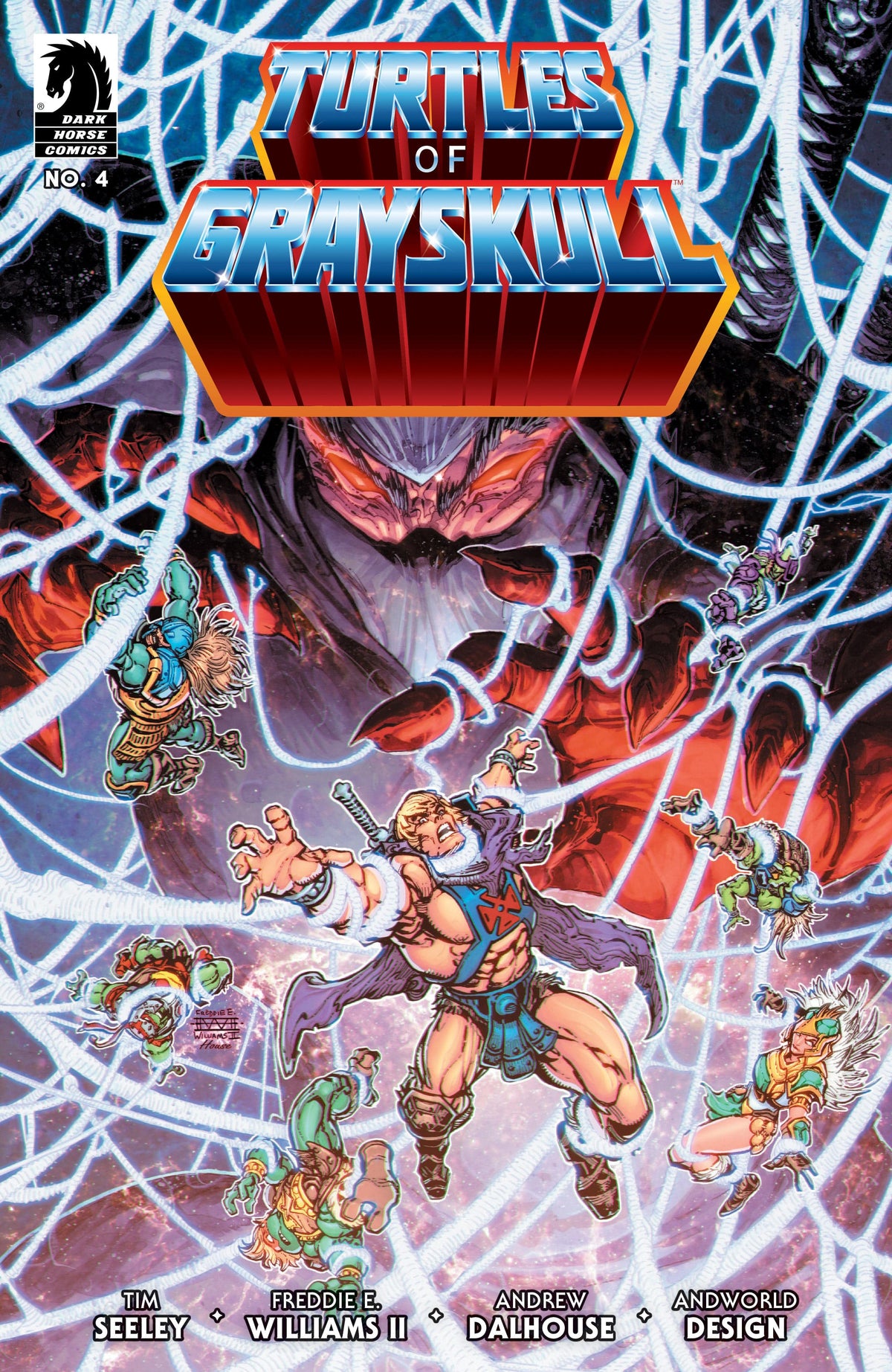 Dark Horse Comics Comic Books Masters of the Universe/Teenage Mutant Ninja Turtles: Turtles of Grayskull #4 (CVR A) (Freddie E. Williams II) 76156801269900411 PRH-76156801269900411