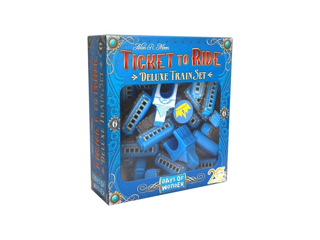 Days of Wonder Board Games > Expansion Ticket To Ride: 20th Anniversary Deluxe Train Set - Blue Passenger Car 824968999219