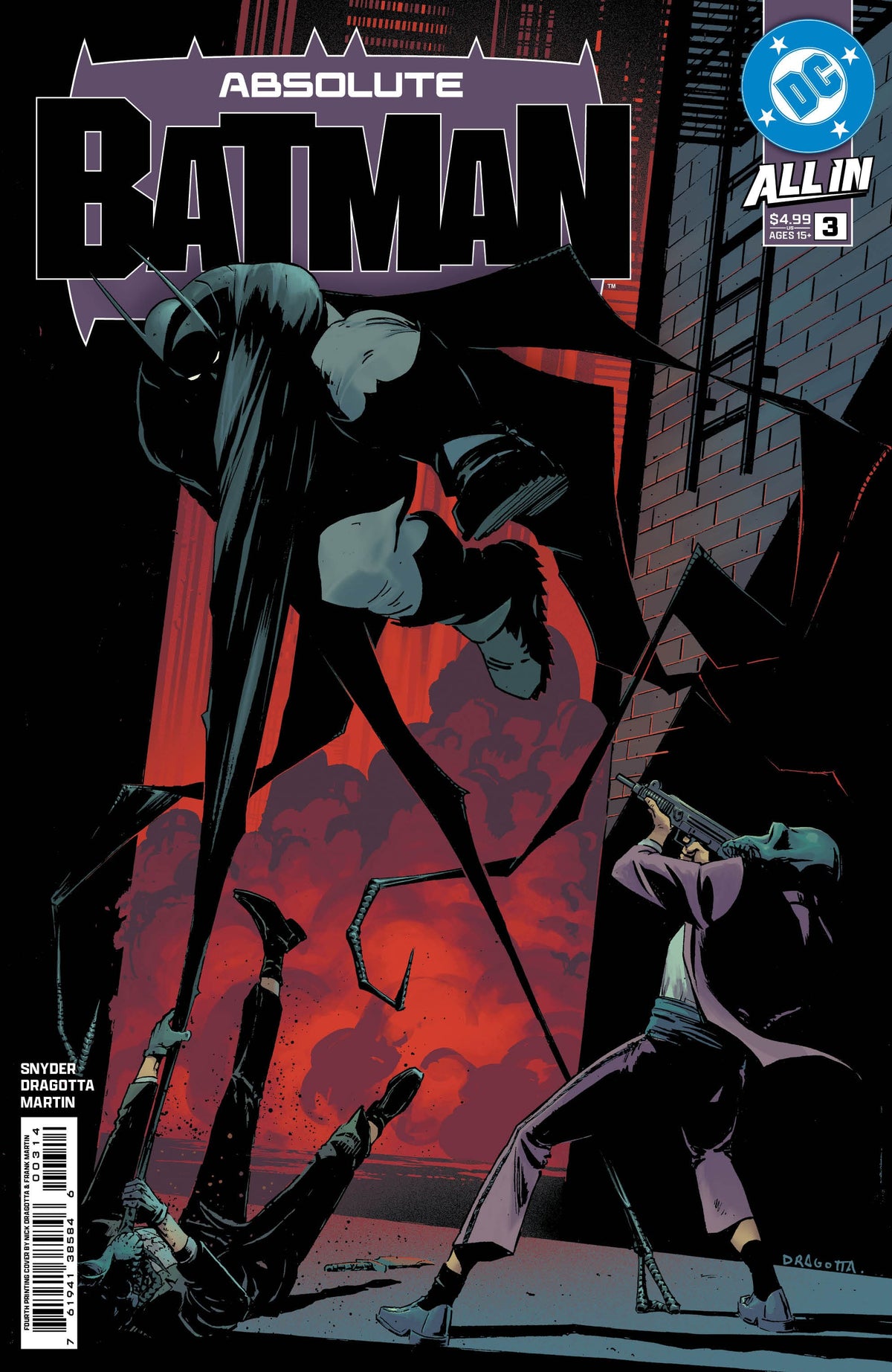 DC Comics Comic Books ABSOLUTE BATMAN #3 Fourth Printing 76194138584600314 0425DC870