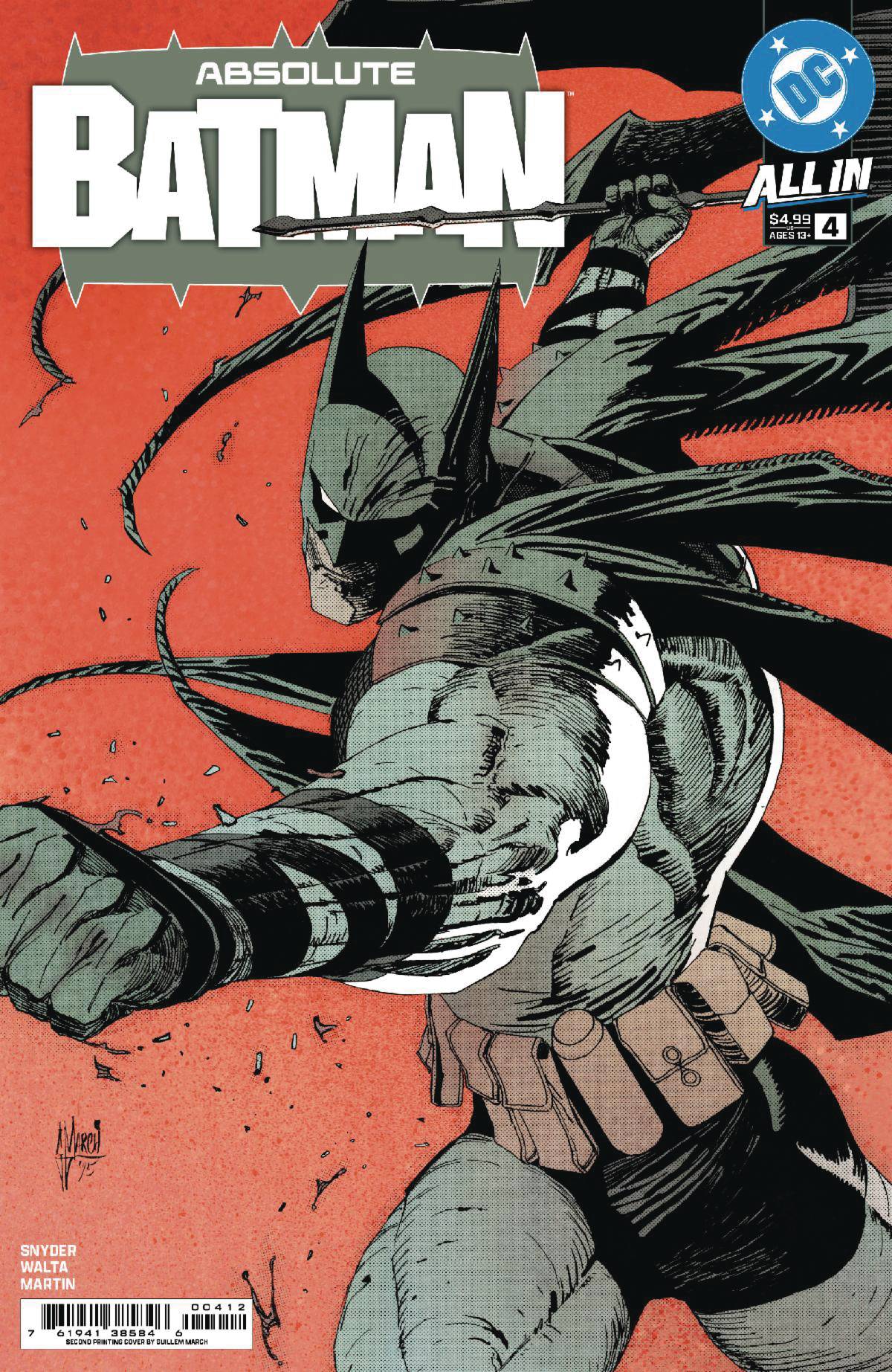 DC COMICS Comic Books ABSOLUTE BATMAN #4 2ND PTG CVR A GUILLEM MARCH 76194138584600412 STL367840