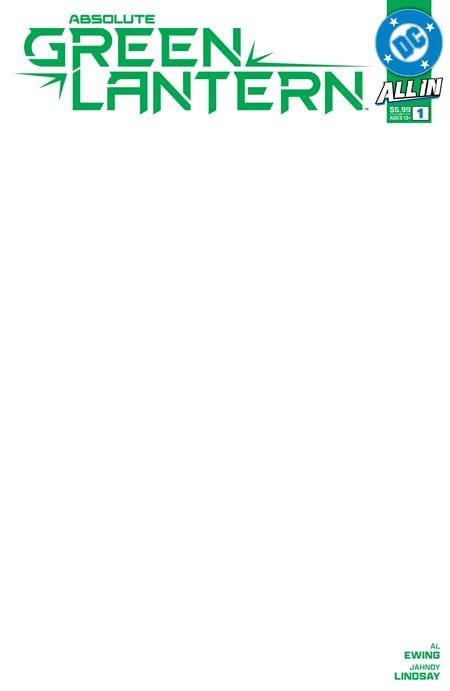 DC Comics Comic Books ABSOLUTE GREEN LANTERN #1 CVR H BLANK CARD STOCK VAR 76194138648500191 0125DC043