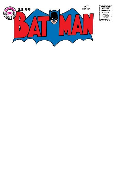 DC Comics Comic Books BATMAN #127 FACSIMILE EDITION CVR B BLANK CARD STOCK VAR 76194139491600121 0526DC0199