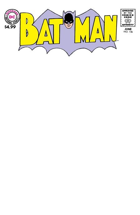 DC Comics Comic Books BATMAN #156 FACSIMILE EDITION CVR B BLANK CARD STOCK VAR 76194139486200121 0526DC0202