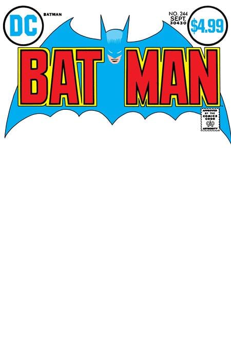 DC Comics Comic Books BATMAN #244 FACSIMILE EDITION CVR B BLANK CARD STOCK VAR 76194139492300121 0326DC0202
