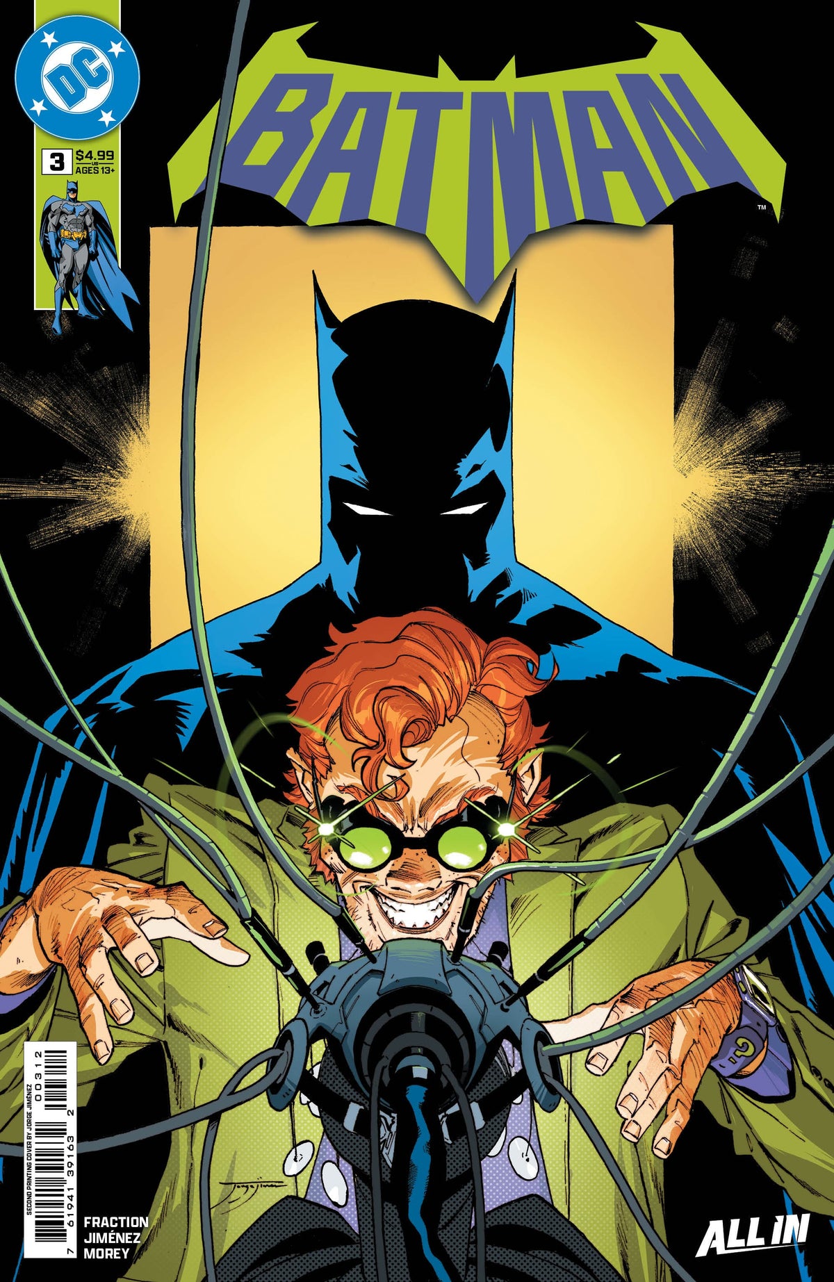 DC Comics Comic Books BATMAN #3 Second Printing Cvr A Jorge Jimenez 76194139163200312 1225DC8023
