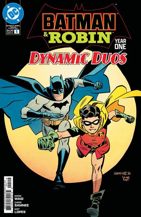DC Comics Comic Books BATMAN & ROBIN YEAR ONE DYNAMIC DUOS #1 (OF 12) Second Printing Cvr A Chris Samnee (Release Date: 10/14/2026) 76194139213400112 0726DC8688
