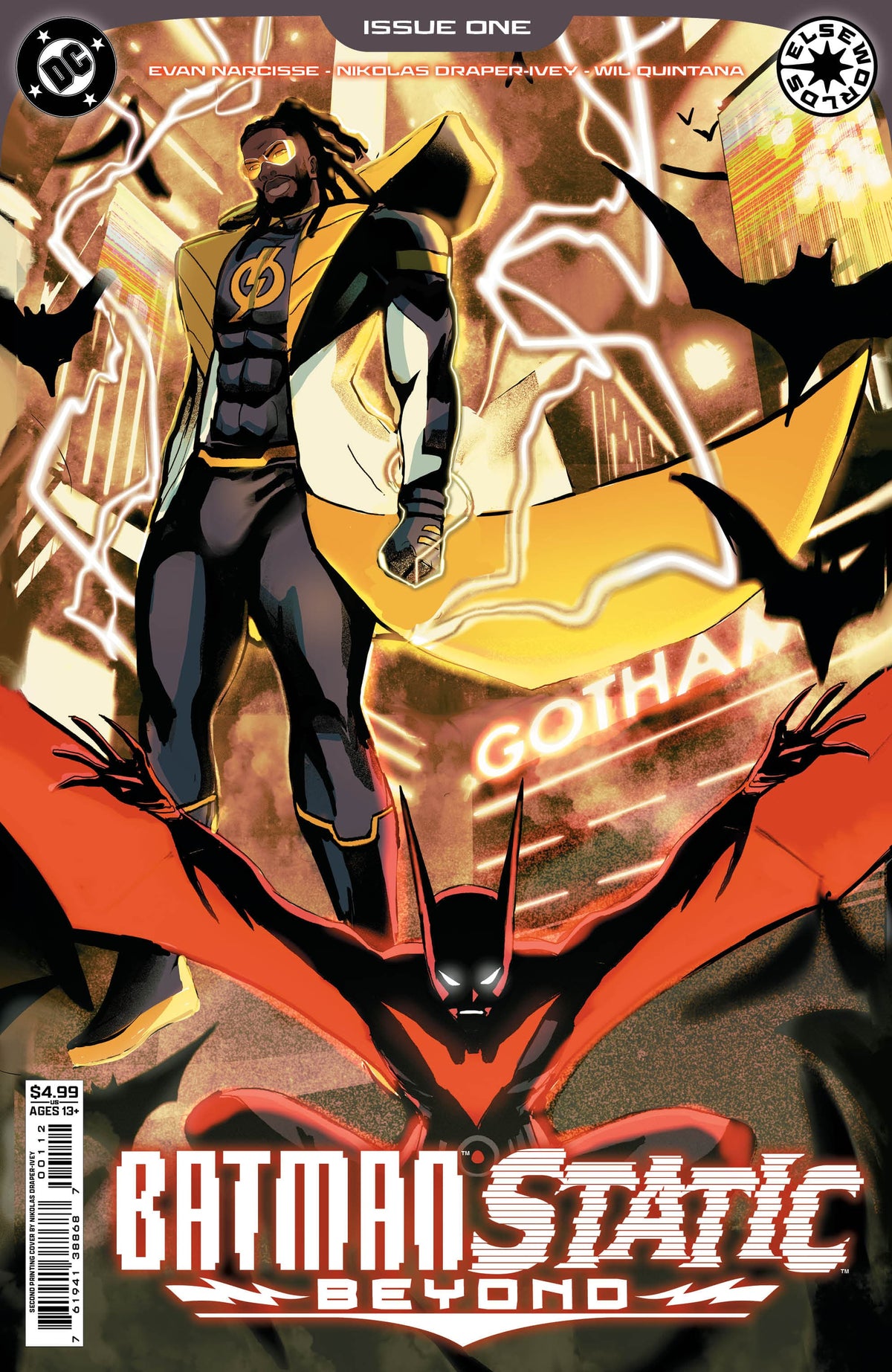 DC Comics Comic Books BATMAN STATIC BEYOND #1 (OF 6) 2ND PTG CVR A Nikolas Draper-Ivey 76194138868700112 1225DC8026