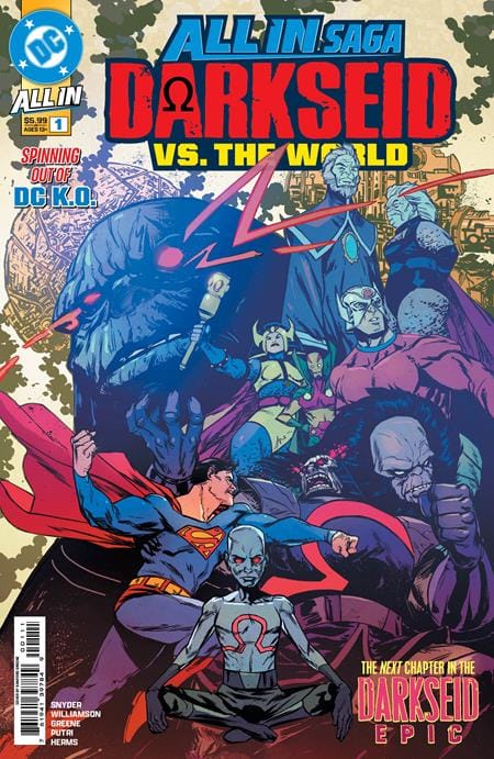 DC Comics Comic Books DC ALL IN SAGA DARKSEID VS THE WORLD #1 (ONE SHOT) CVR A SANFORD GREENE (Release Date: 10/28/2026) 76194139784900111 0826DC0006