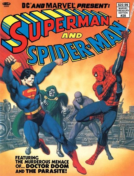 DC Comics Comic Books DC AND MARVEL PRESENT SUPERMAN AND SPIDER-MAN (MARVEL TREASURY EDITION #28) #1 FACSIMILE EDITION CVR C JOHN ROMITA SR & BOB LARKIN FOIL VAR 76194139649100131 1125DC0206