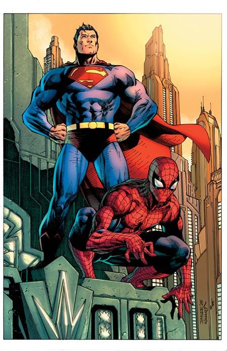 DC Comics Comic Books DC MARVEL SUPERMAN SPIDER-MAN #1 (ONE SHOT) CVR B JIM LEE CARD STOCK VAR 76194139647700121 0126DC0002