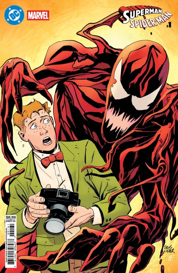DC Comics Comic Books DC MARVEL SUPERMAN SPIDER-MAN #1 (ONE SHOT) CVR F STEVE LIEBER JIMMY OLSEN & CARNAGE CARD STOCK VAR 76194139647700161 0126DC0006