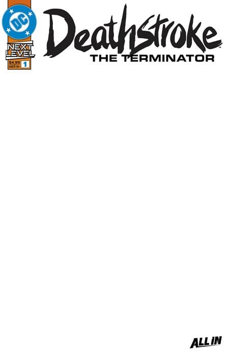 DC Comics Comic Books DEATHSTROKE THE TERMINATOR #1 CVR F BLANK CARD STOCK VAR 76194139721400171 0126DC0039