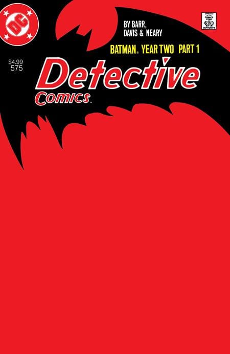 DC Comics Comic Books DETECTIVE COMICS #575 FACSIMILE EDITION CVR C BLANK CARD STOCK VAR (YEAR TWO PART 1 OF 4) 76194139500500121 1225DC0206