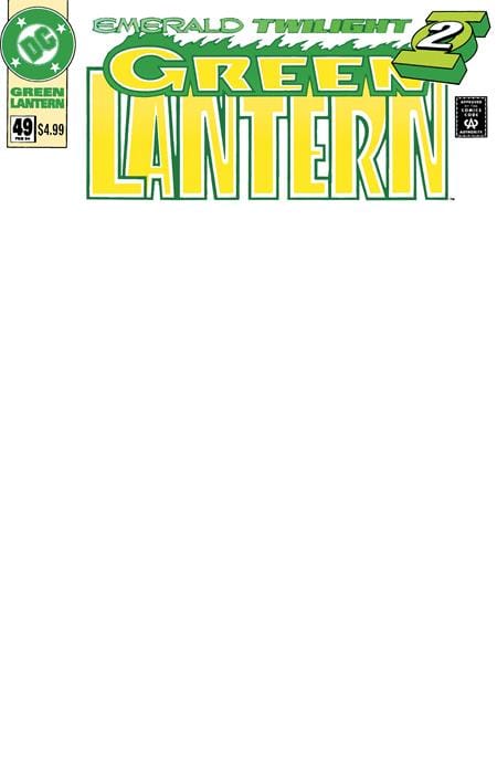 DC Comics Comic Books GREEN LANTERN #49 FACSIMILE EDITION CVR B BLANK CARD STOCK VAR 76194139505000121 0526DC0205