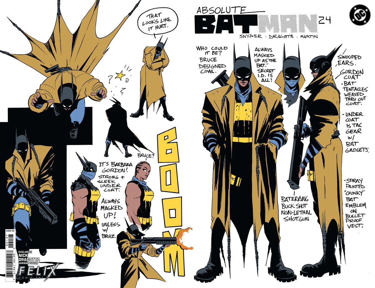 DC Comics Comic Books > Incentives ABSOLUTE BATMAN #24 FELIX COMIC ART NICK DRAGOTTA DESIGN CARDSTOCK EXCLUSIVE TE-0726DC0067-DRAGOTTA-CARDSTOCK-FELIX