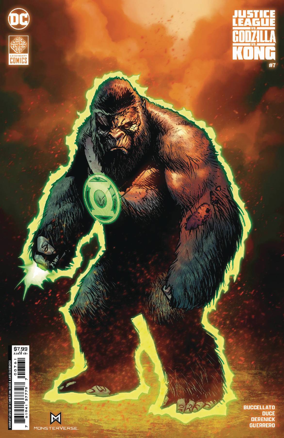 DC COMICS Comic Books JUSTICE LEAGUE V GODZILLA V KONG #7 (OF 7) CVR F GL FOIL VAR 76194137779700761