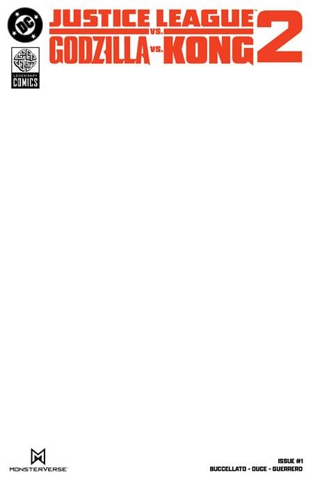 DC Comics Comic Books JUSTICE LEAGUE VS GODZILLA VS KONG 2 #1 (OF 7) CVR F BLANK CARD STOCK VAR 76194138628700151 0425DC016