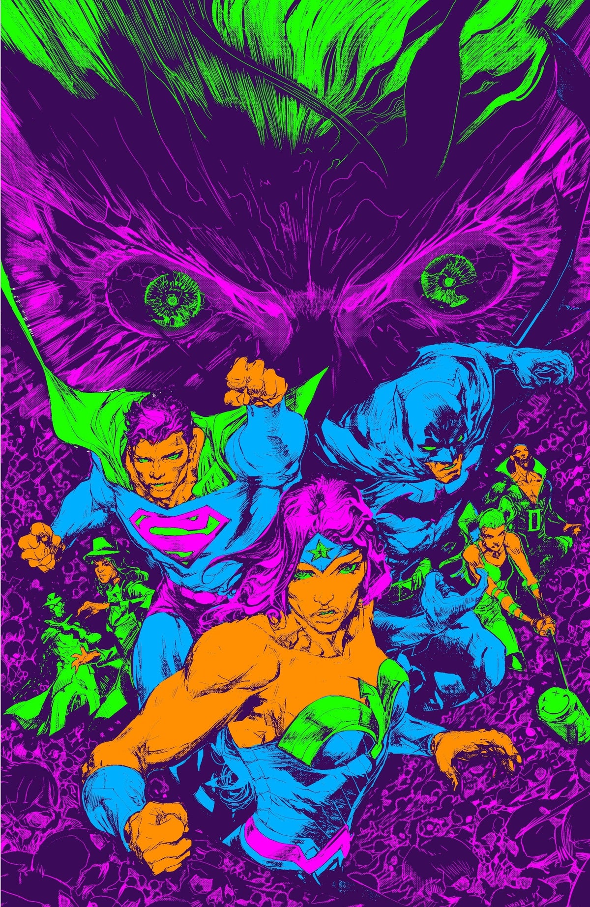 DC Comics Comic Books KNIGHT TERRORS FIRST BLOOD #1 (ONE SHOT) CVR E HOWARD PORTER DARKEST HOUR NEON INK CARD STOCK VAR 76194138064300191 0523DC005