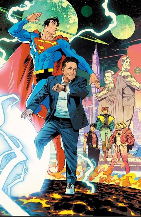 DC Comics Comic Books LEGION OF SUPER-HEROES #1 CVR H DAN MORA MICHAEL J FOX CAMEO CARD STOCK VAR (Release Date: 09/02/2026) 76194139822800122 0726DC0015