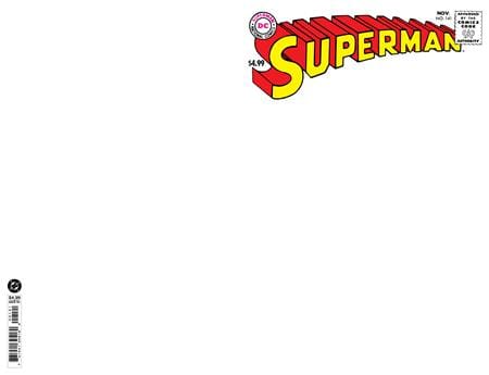 DC Comics Comic Books SUPERMAN #141 FACSIMILE EDITION CVR B BLANK CARD STOCK VAR (Release Date: 09/23/2026) 76194139518000121 0726DC0256