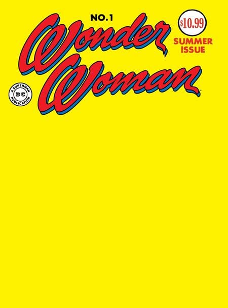 DC Comics Comic Books WONDER WOMAN #1 FACSIMILE EDITION CVR B BLANK CARD STOCK VAR (2026 EDITION) 76194139529600121 0126DC0255