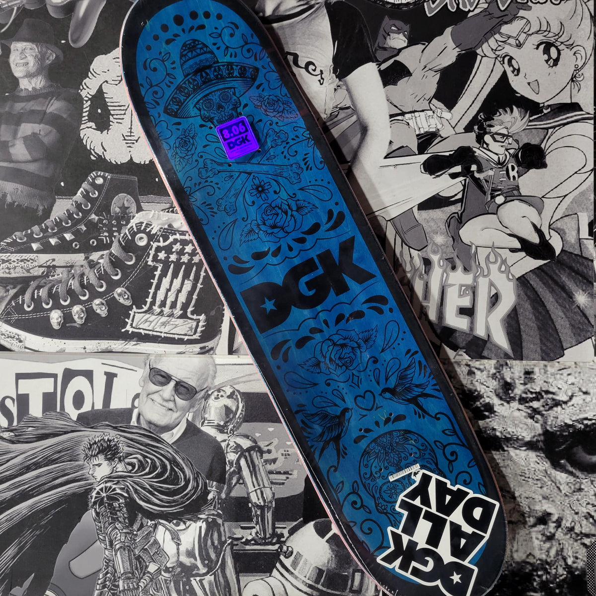 DGK Skateboards > Decks DGK: Gold Sugar Skulls Deck, 8.06'' 2100000211210