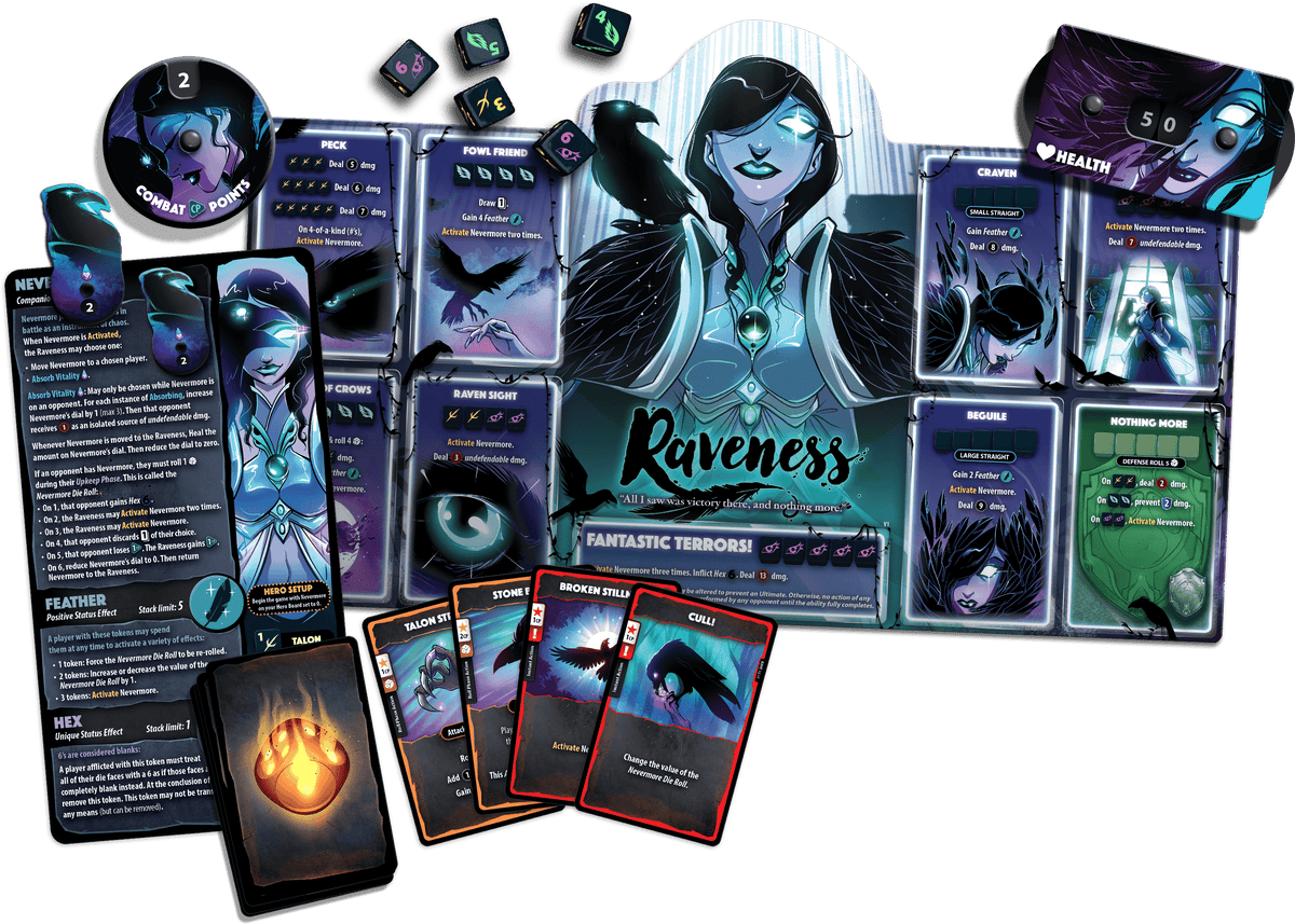 Dice Throne Board Games > Expansions DICE THRONE HERO PACK - RAVENESS 850065360799 DTI1419
